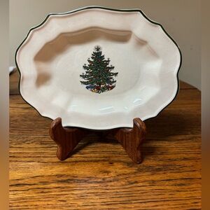 Cuthbertson Original Christmas Tree Candy, Nut,Relish Dish. Made in England  EUC